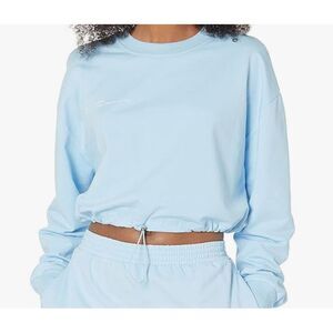 BARDOT The Drawstring Sweater Medium Cropped Baby‎ Blue